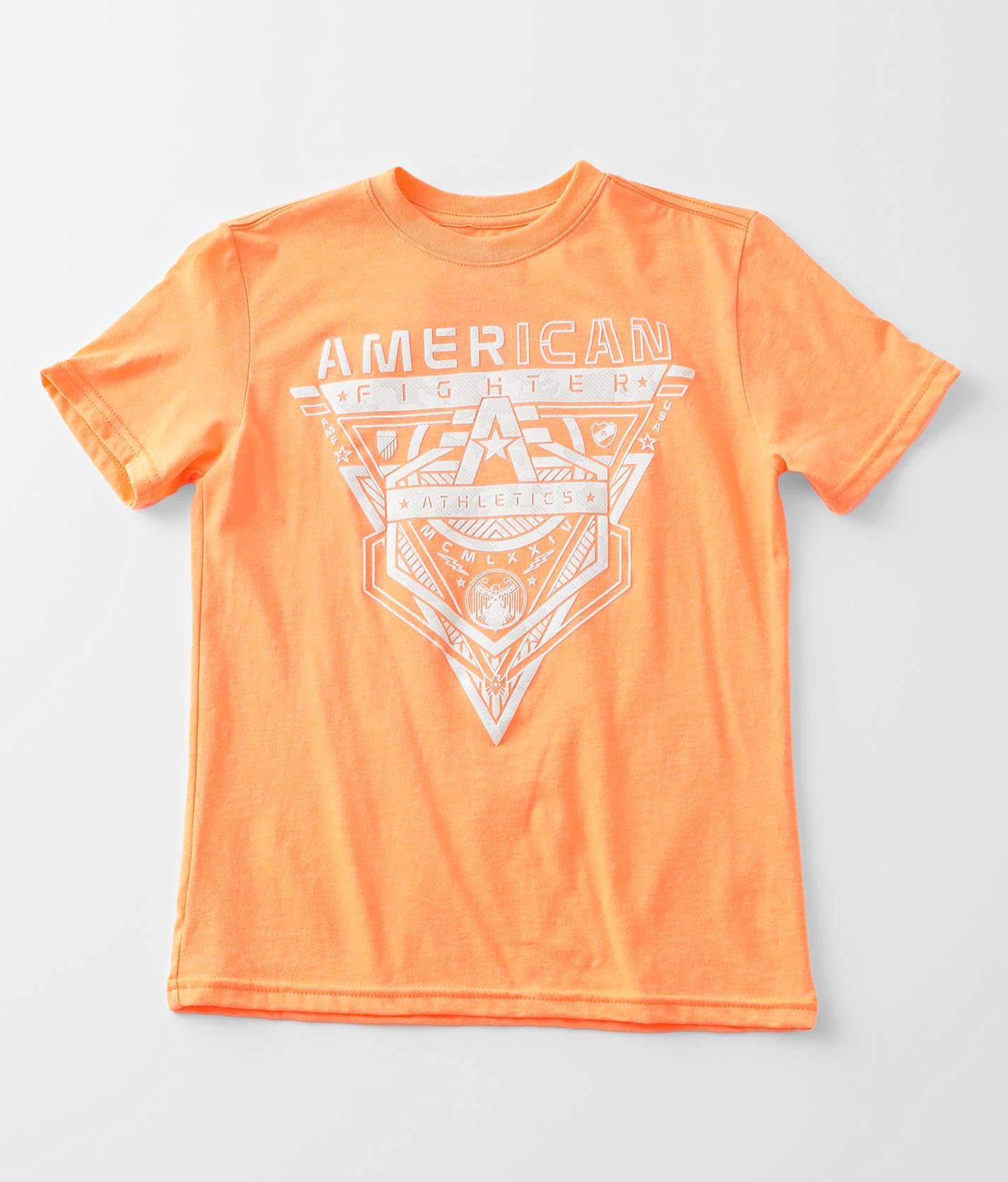 Orange american cheap fighter shirt