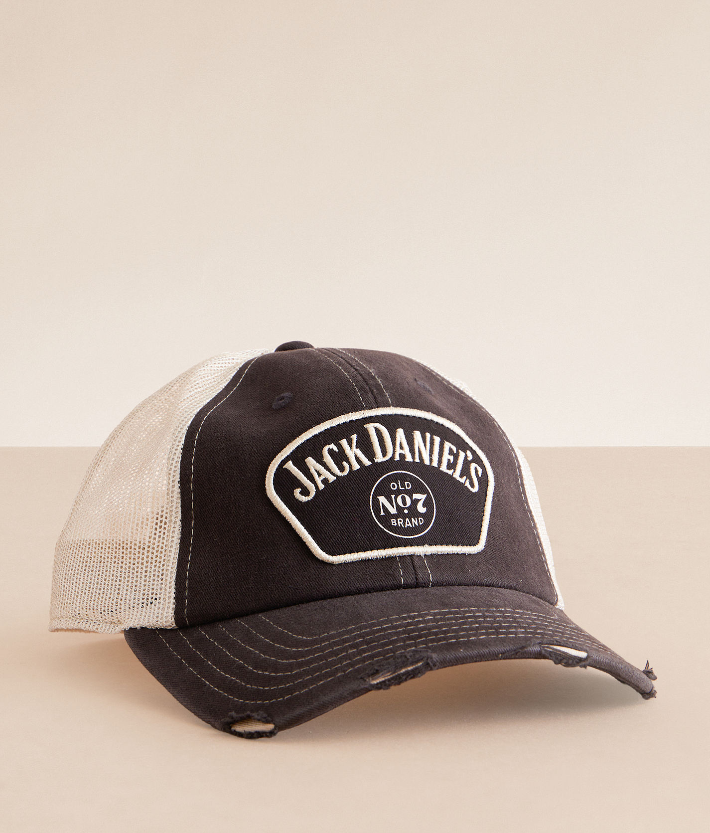 Casquette Jack Daniels Mesh - Noir/brun, Ajustable, Snapback Homme