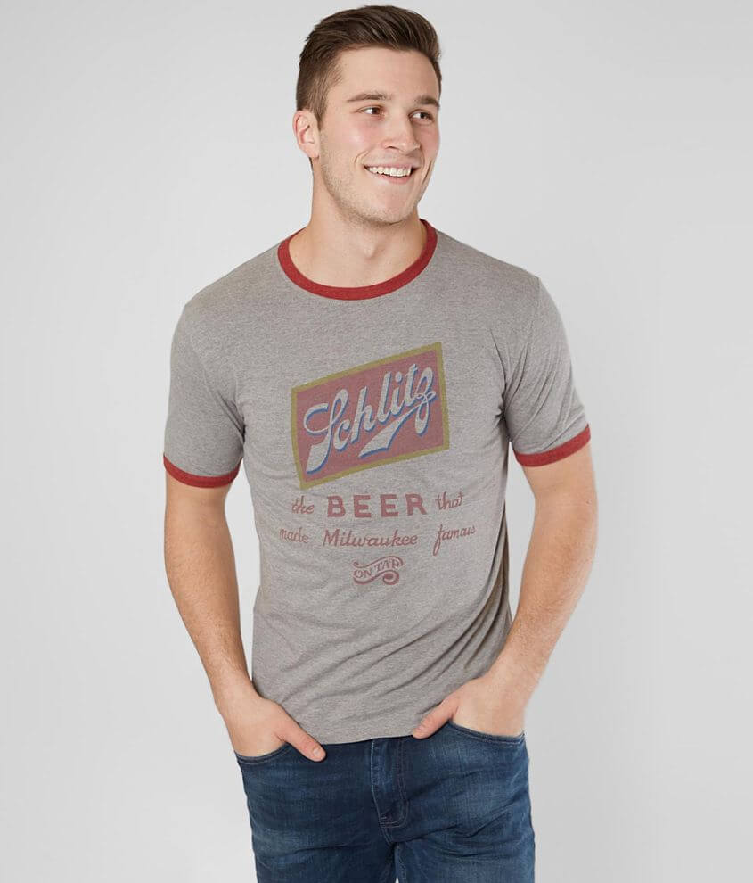 Red Jacket Schlitz Beer T-Shirt front view