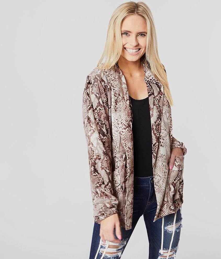 Band Of Gypsies Snakeskin Hooded Jacket - Women's Coats/Jackets in Snakeskin | Buckle