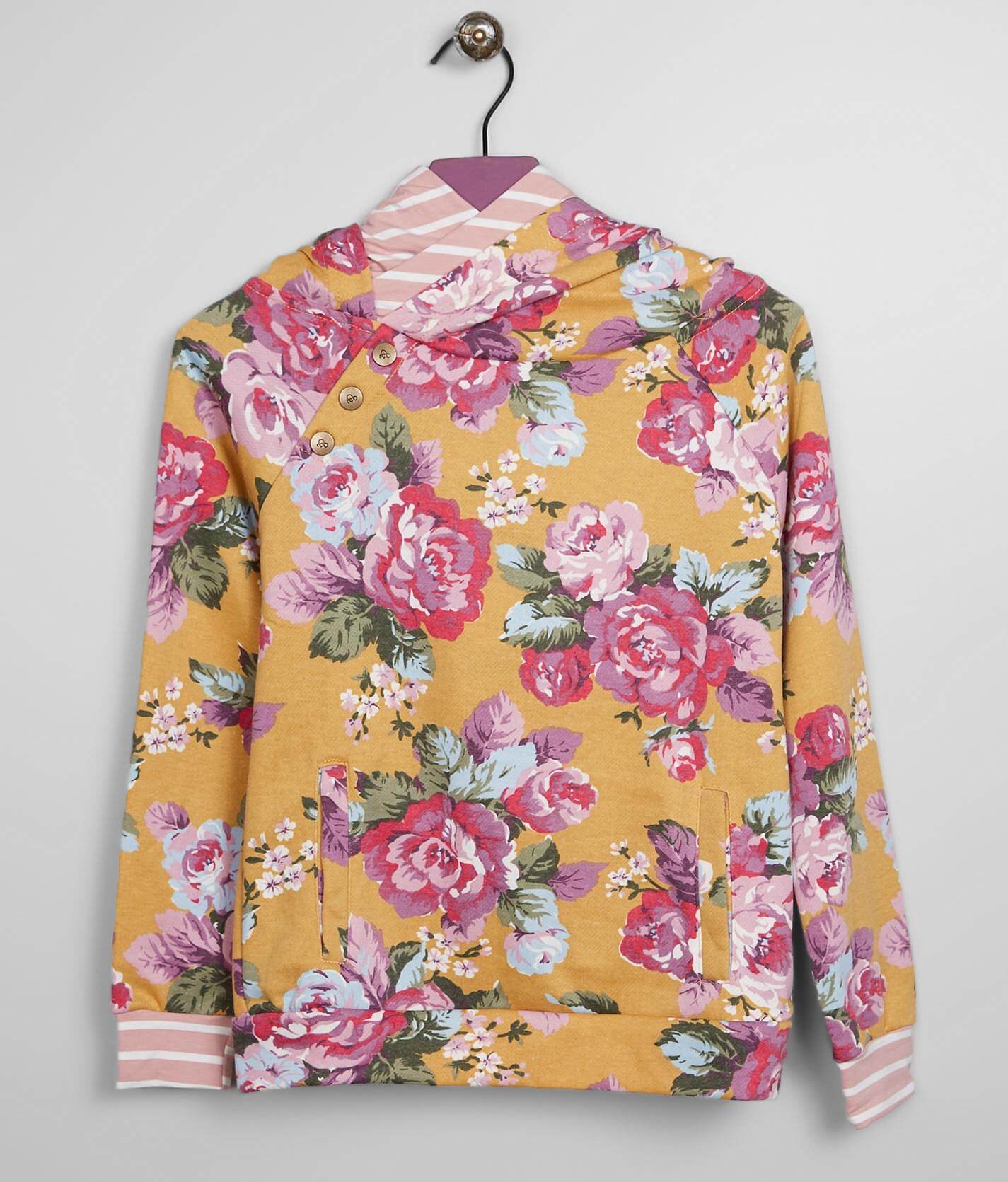 floral double hoodie