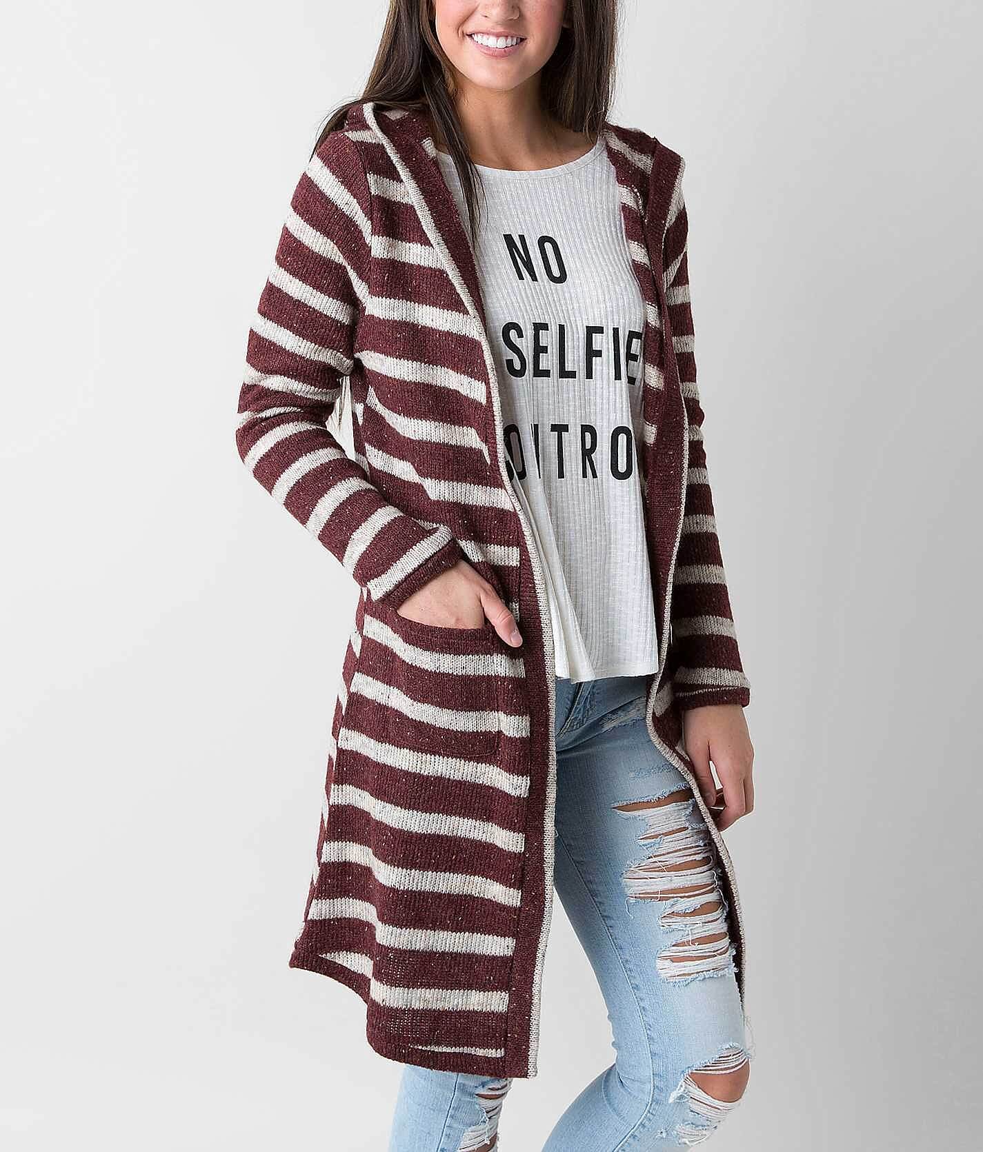 burgundy duster cardigan