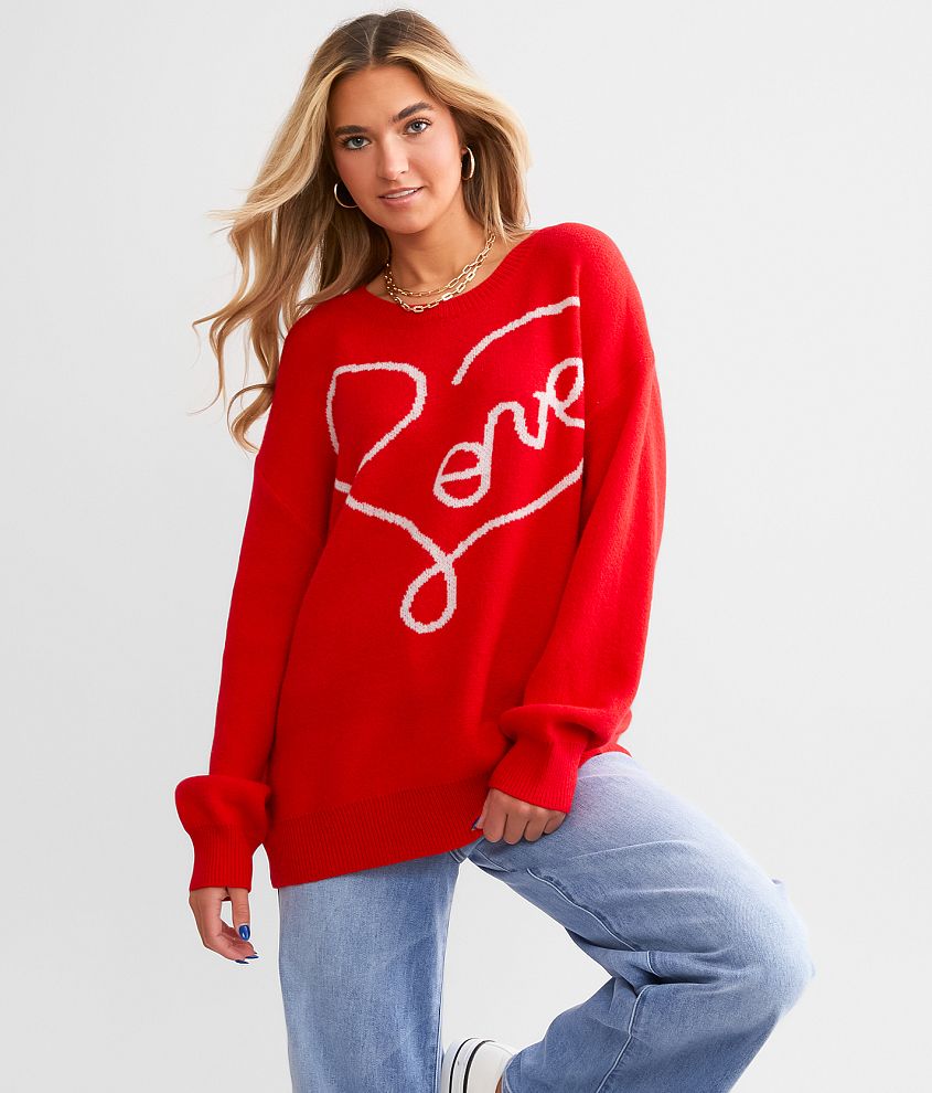 and the why Love Long Sweater front view