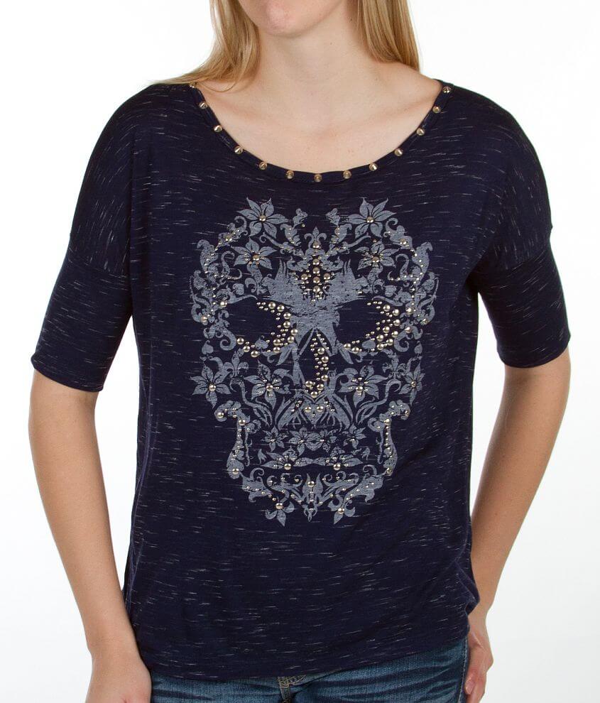 Daytrip Studded Skull Top front view