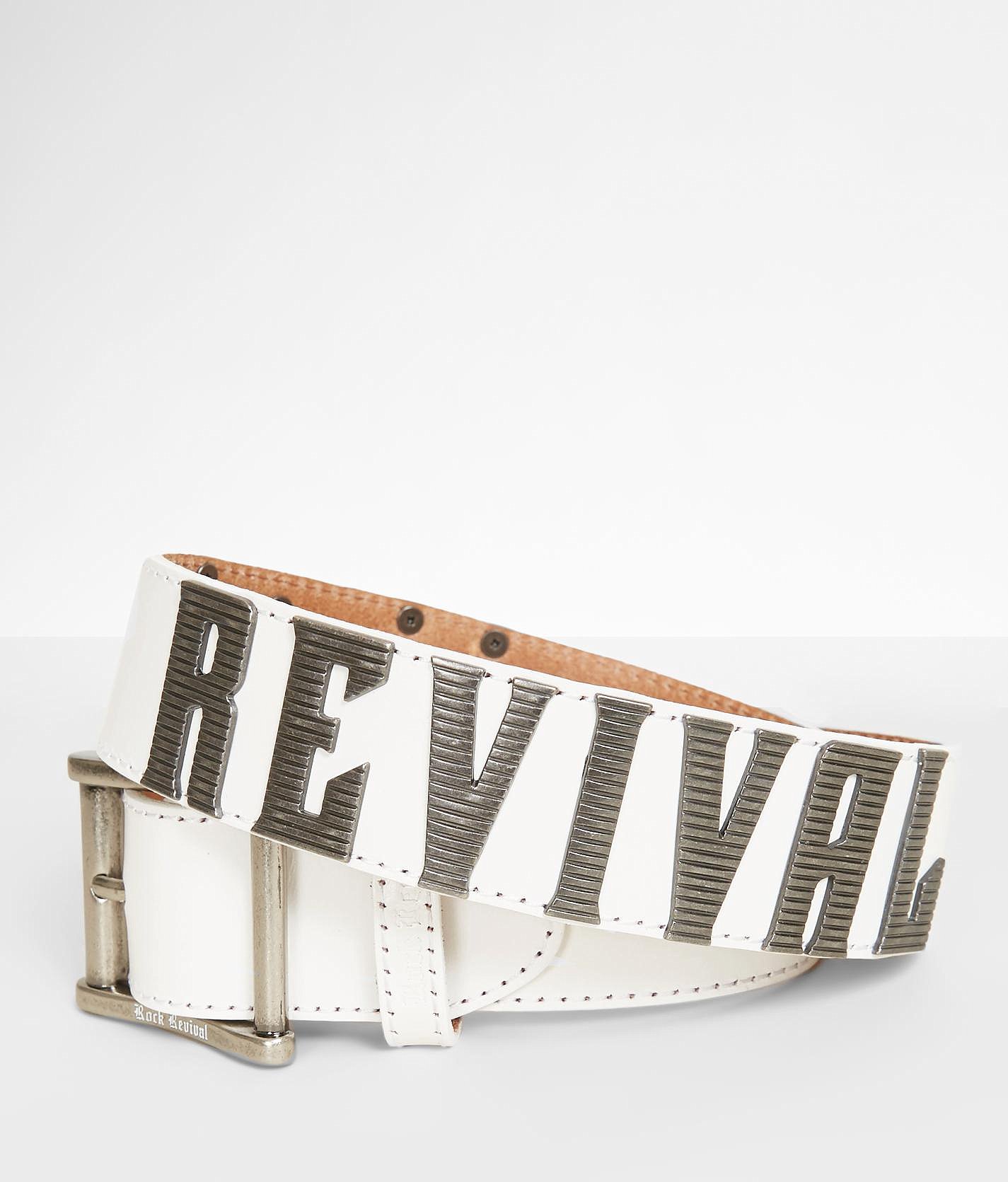 white leather belt