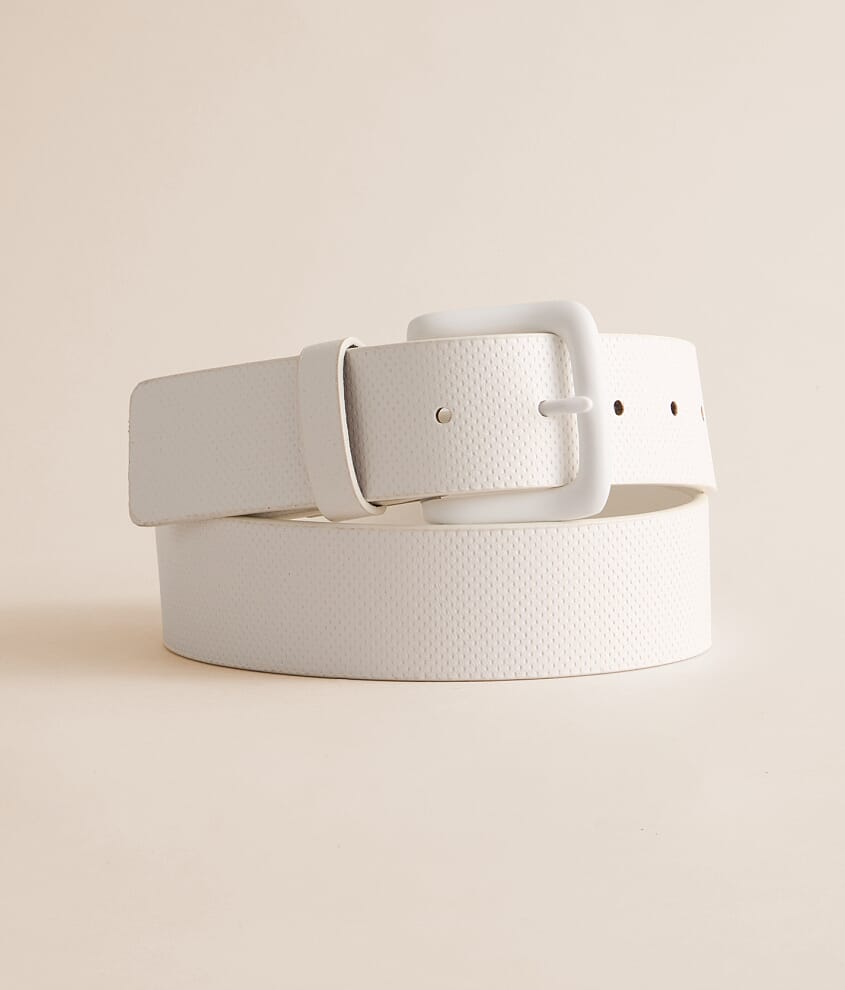 ¥AM BELT WHITE BKE Textured Belt - Men's Belts in White | Buckle