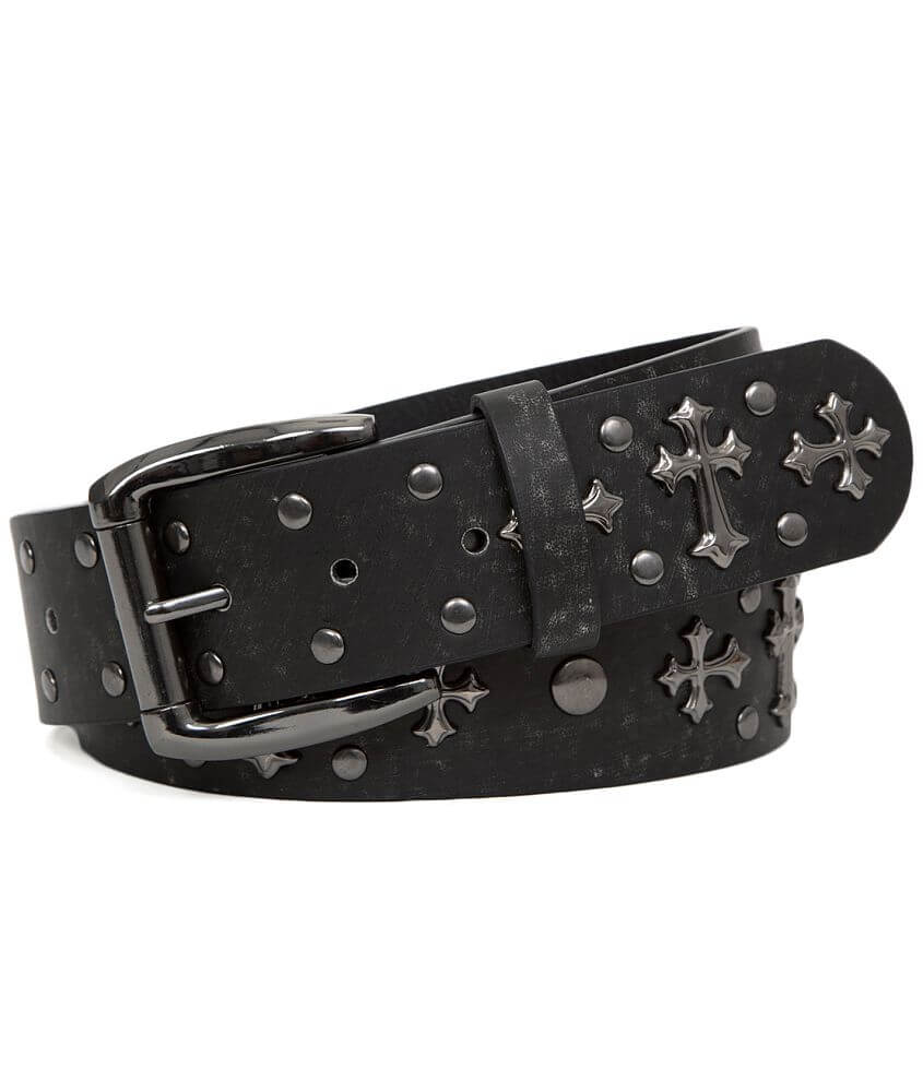 BKE Double Cross Leather Belt front view