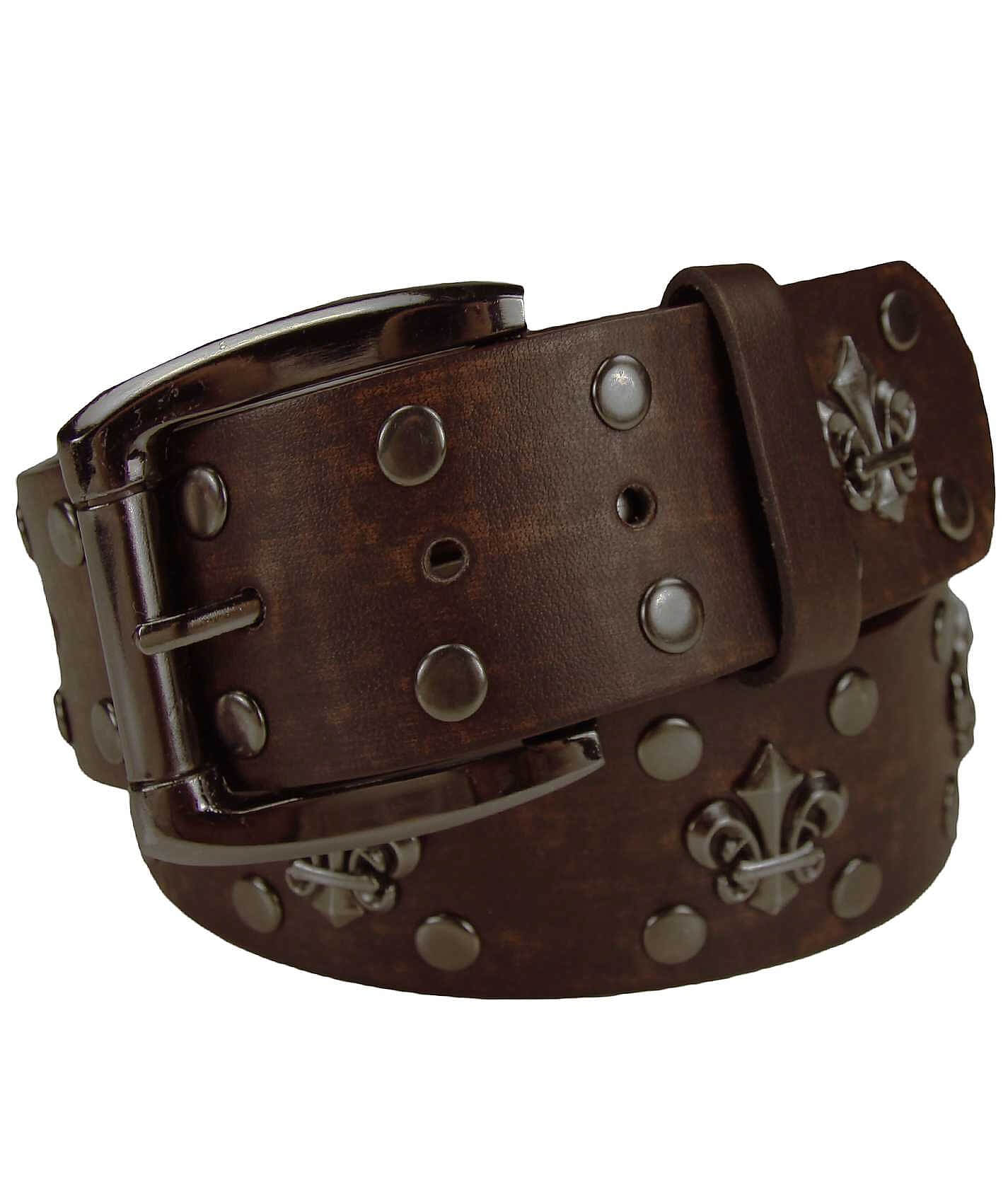 B Icon Fleur-de-Lis Belt - Men's Belts In Brown | Buckle