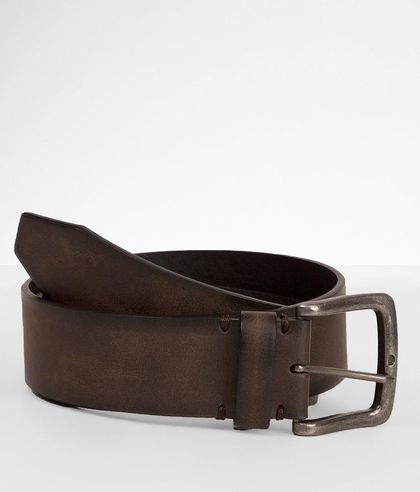 LIght Brown Belt with Black Buckle and dark edges — Boone's Lick Road  Leather Co.