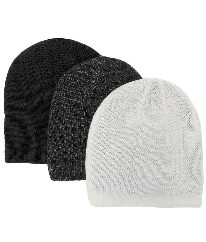 BKE Ridge Three Pack Reversible Beanies - Men's Hats in Assorted