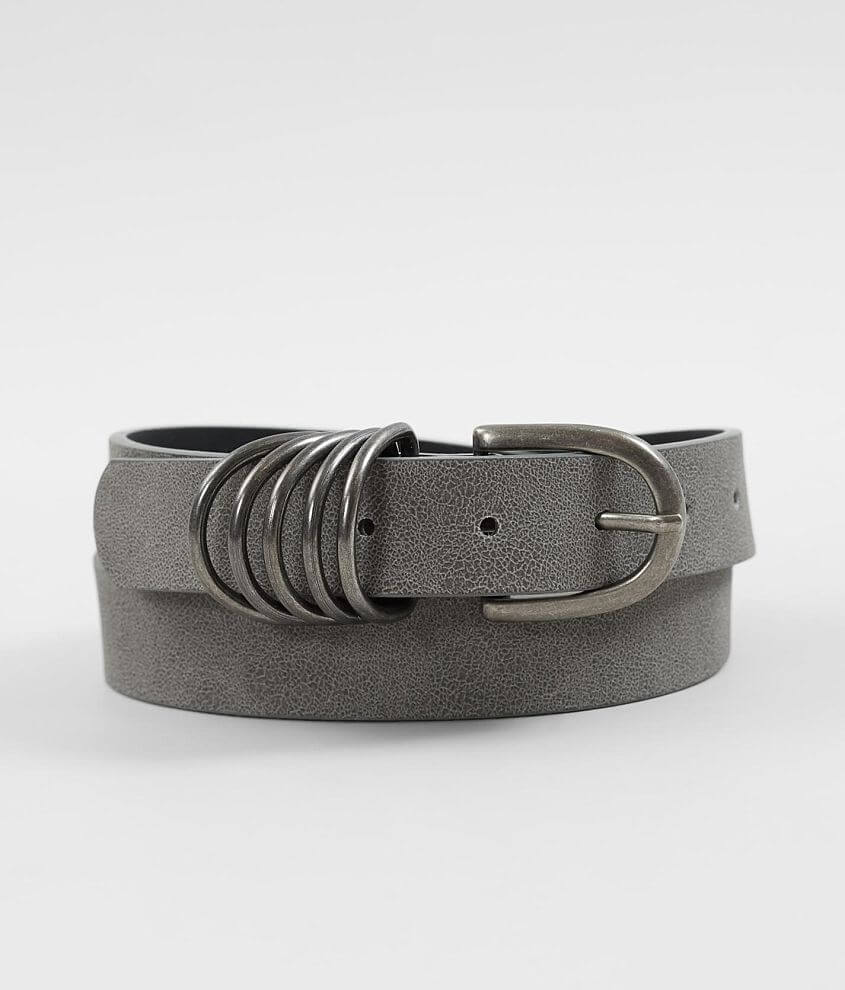 BKE Faux Leather Belt Women's Belts in Grey Buckle