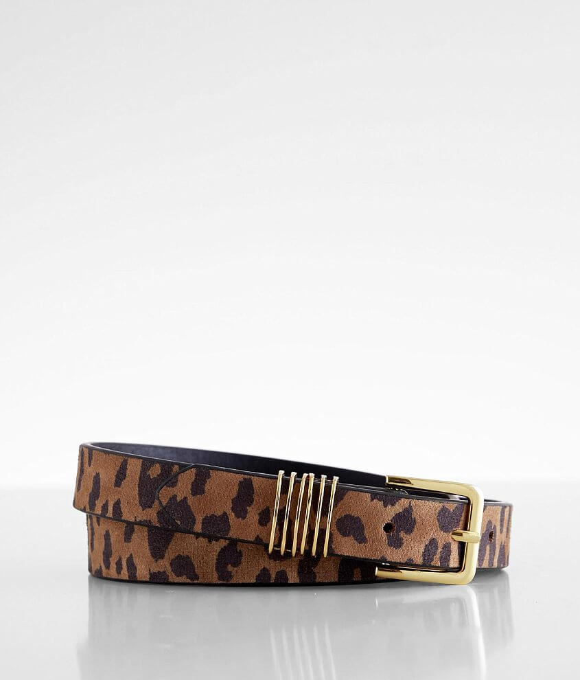 BKE Leopard Skinny Belt front view