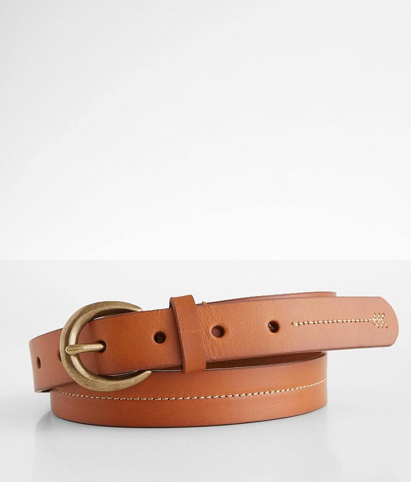 BKE Embroidered Stitch Leather Belt front view
