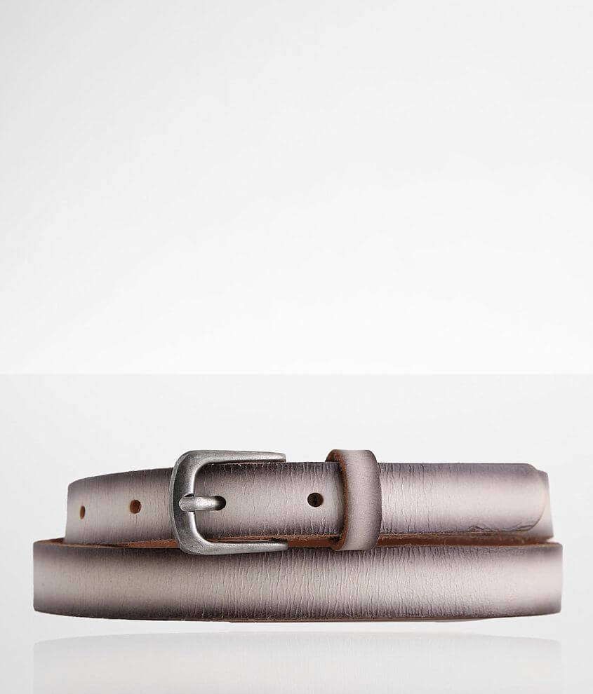 Indie Spirit Designs Skinny Leather Belt front view