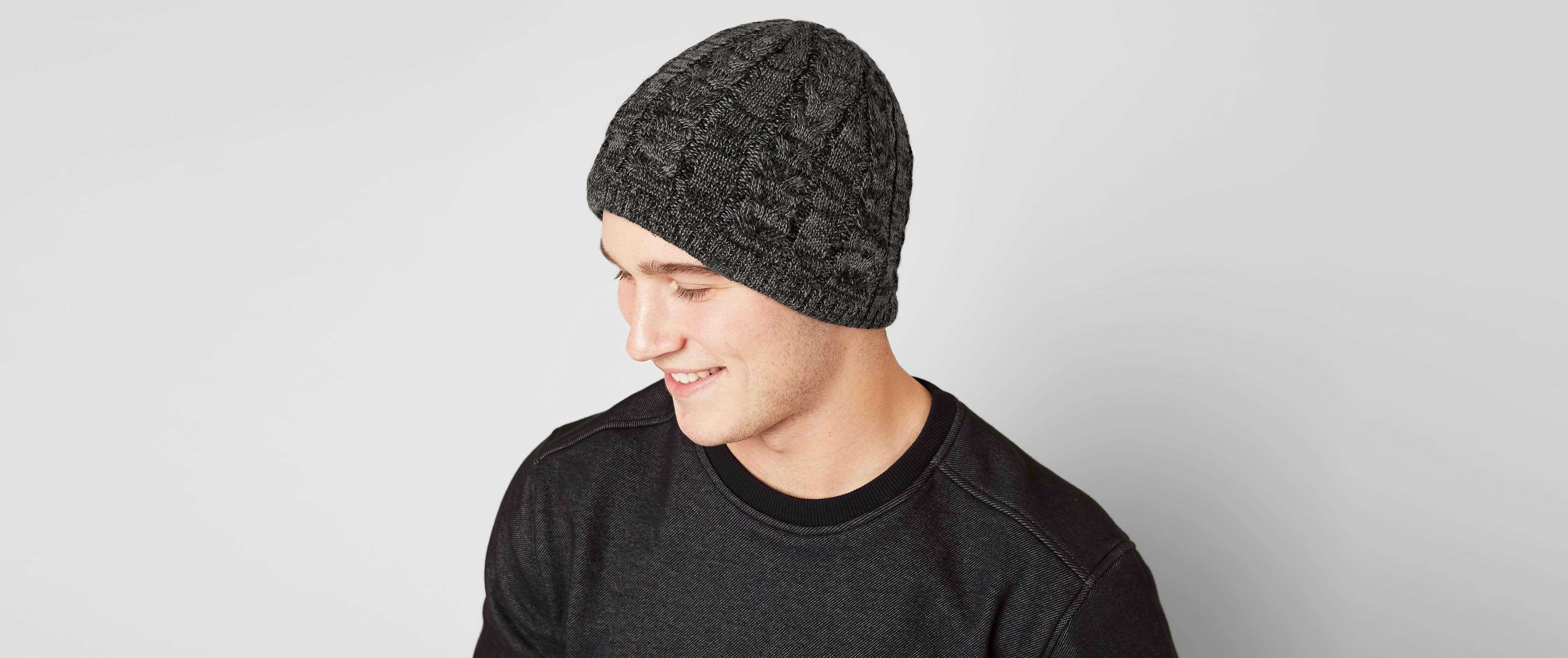 Image of Buckle Black Knit Beanie