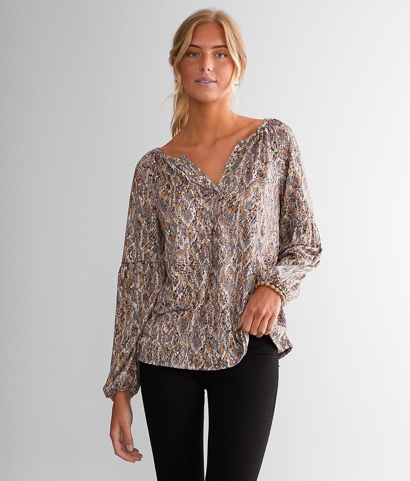 Daytrip Split Neck Top - Women's Shirts/Blouses in Multi | Buckle