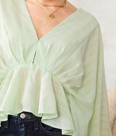 Willow &amp; Root Flowy Pleated Peplum Top MISC_DETAIL_1