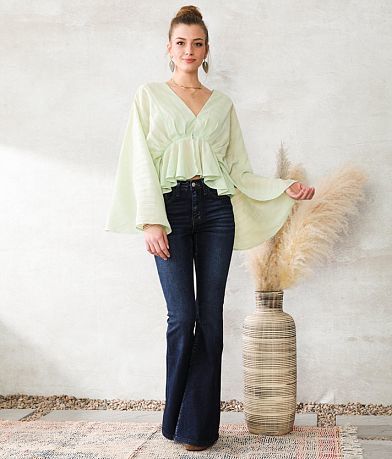 Willow &amp; Root Flowy Pleated Peplum Top MISC_DETAIL_2
