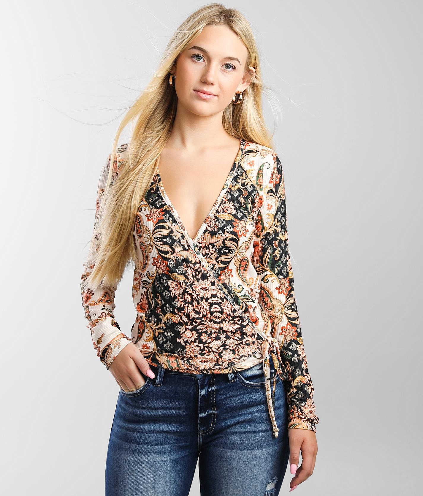Willow & Root Floral Velvet Corset Top - Women's Shirts/Blouses in