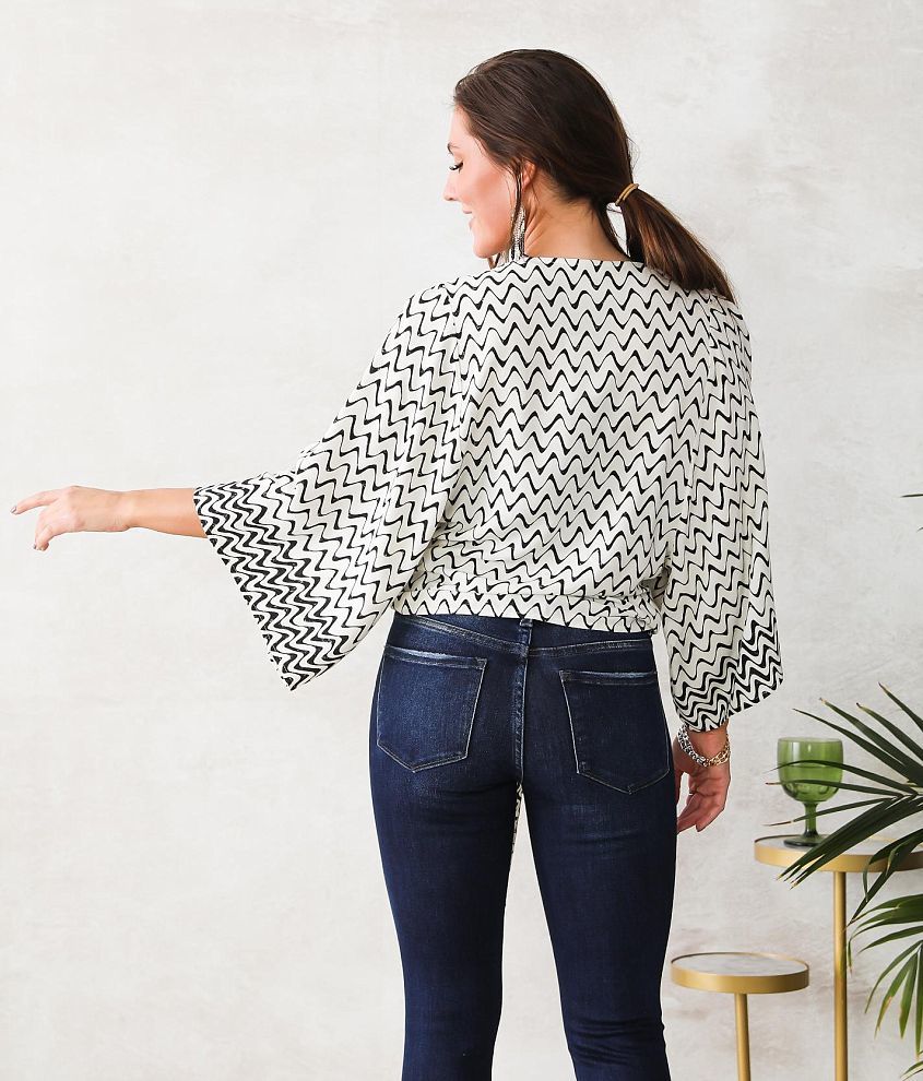 Front Tie Chiffon Kimono