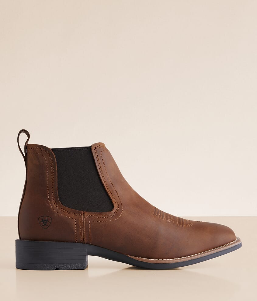 Ariat Sport Booker Ultra Leather Chelsea Boot Men's Shoes in Distressed Tan Buckle