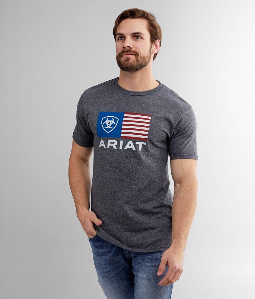 Ariat American West T-Shirt - Men's T-Shirts in Graphite Heather | Buckle