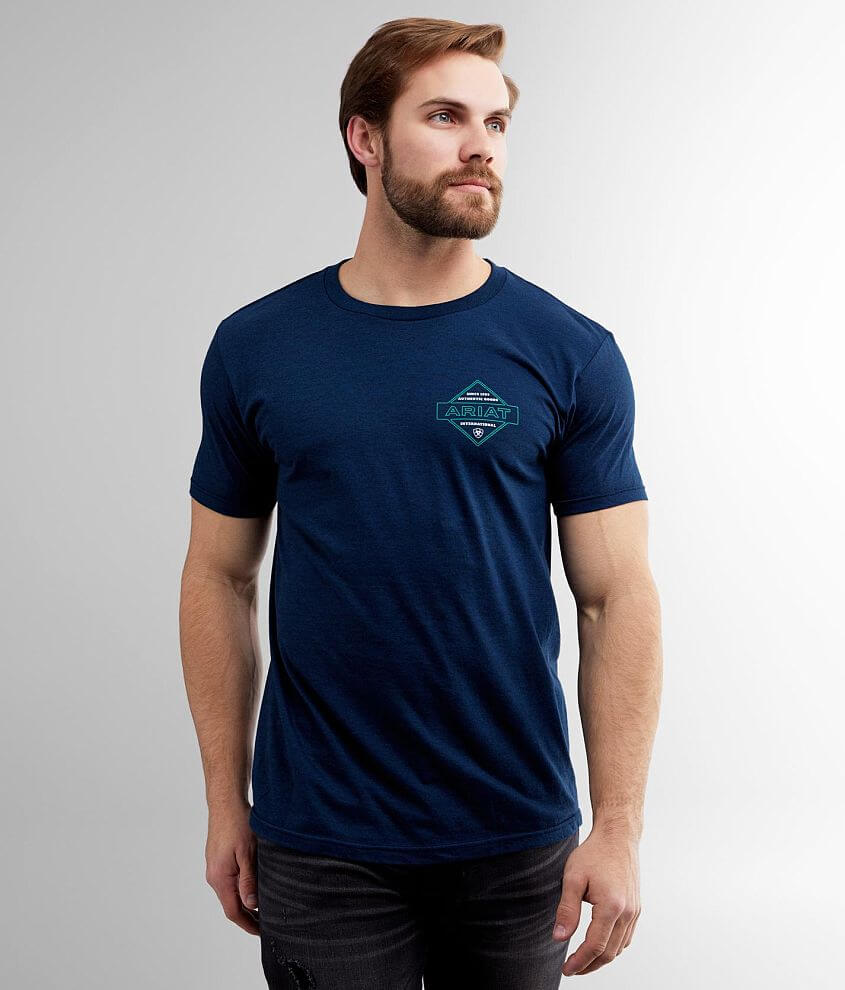 Ariat Revival T-Shirt - Men's T-Shirts in Denim Black Heather | Buckle