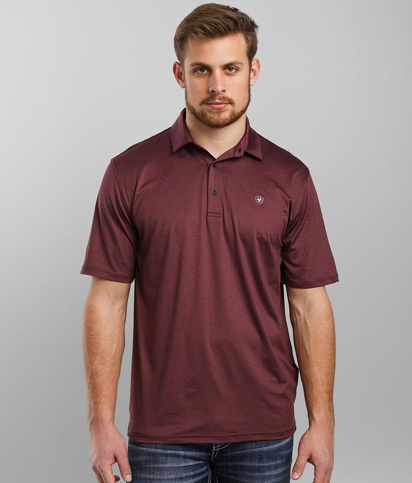 Ariat Tek® Heat Series Charger 2.0 Polo - Men's Polos in Malbec