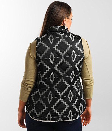 Pendleton Ariat Mock Neck Reversible Vest back view
