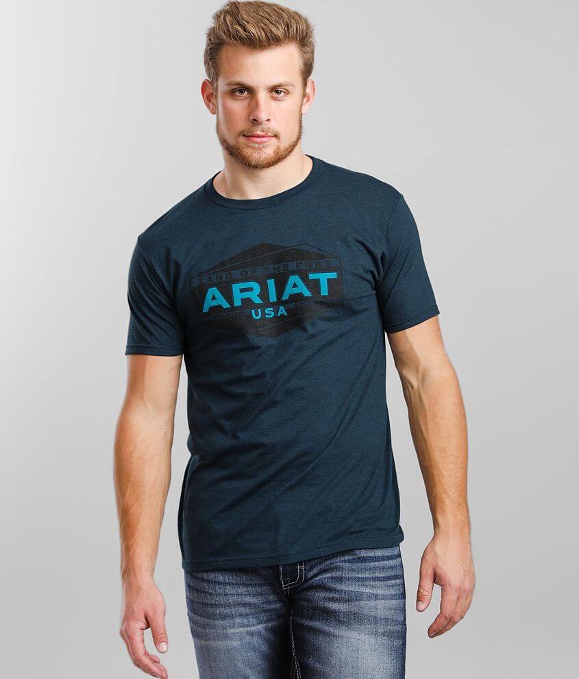 Ariat Slant T-Shirt - Men's T-Shirts in Denim Black | Buckle