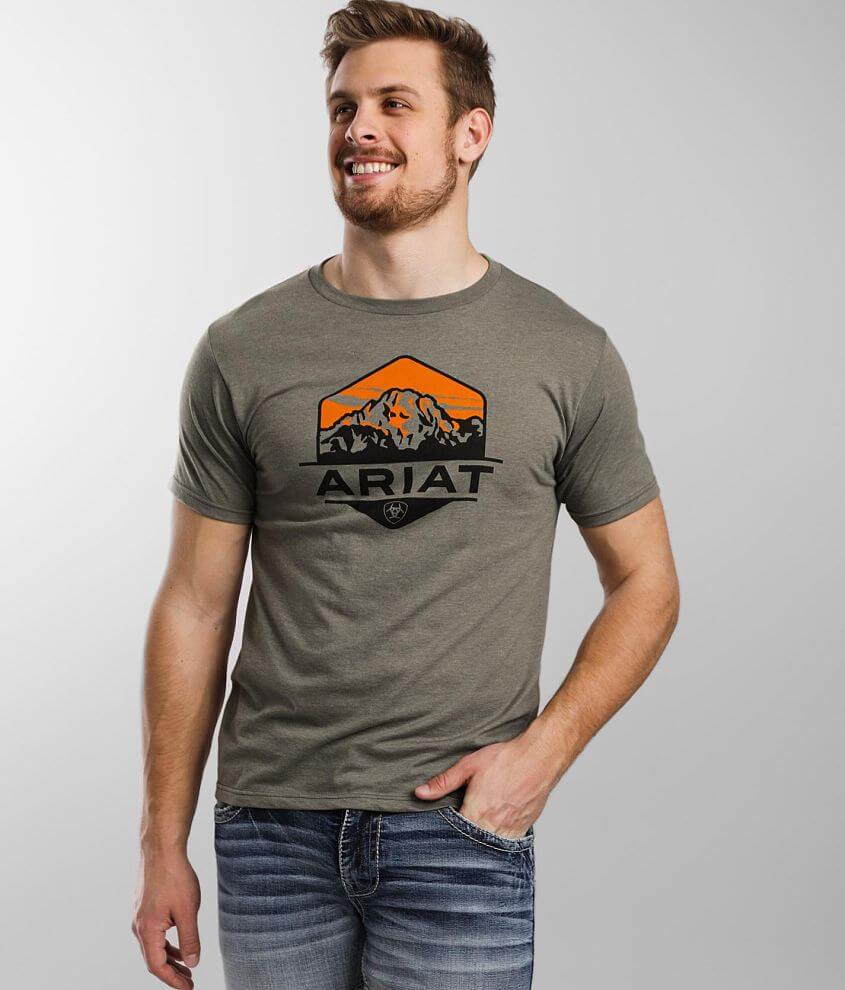 Ariat Mountain Haze T-Shirt - Men's T-Shirts in Platinum Heather | Buckle