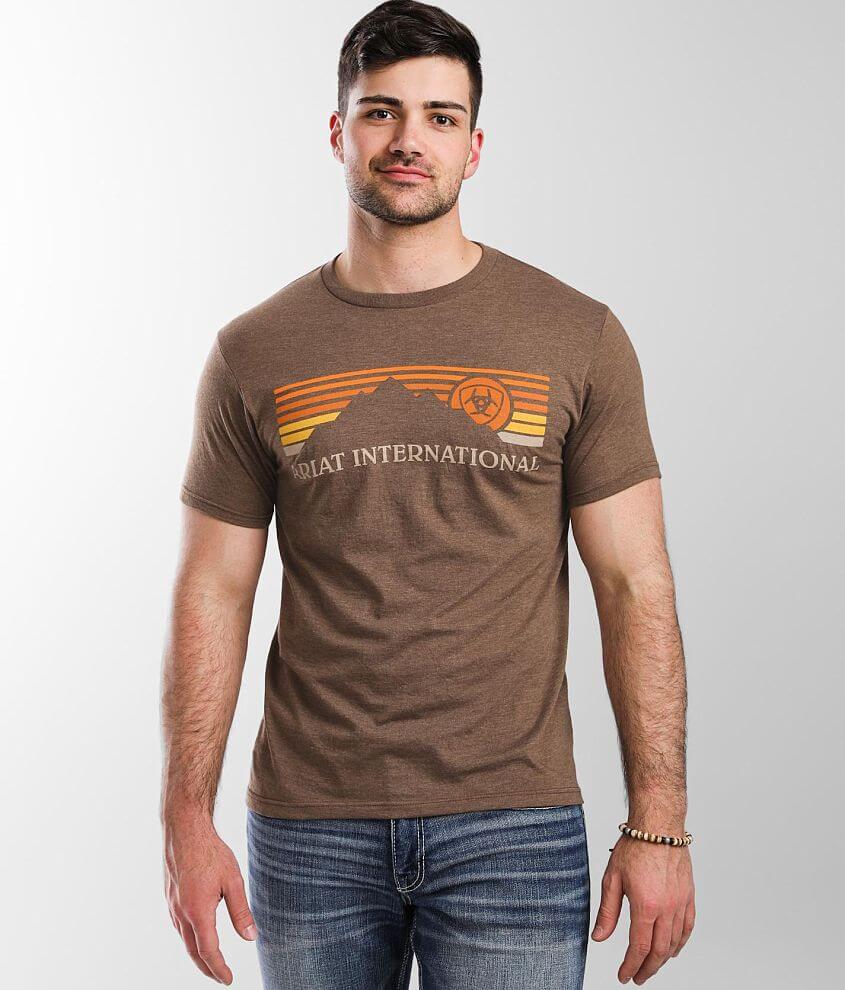 Ariat Ombre T-Shirt - Men's T-Shirts in Brown Heather | Buckle