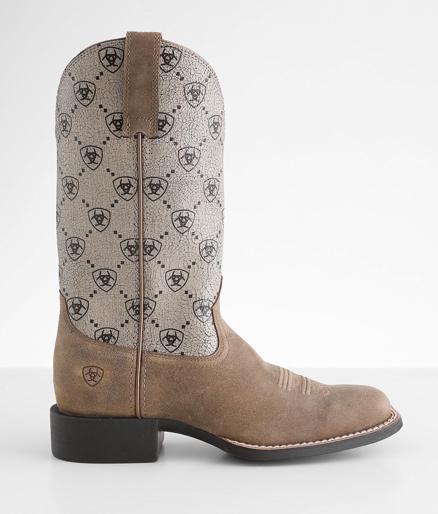 Ariat Round Up Leather Western Boot - Women's Shoes in Brown 