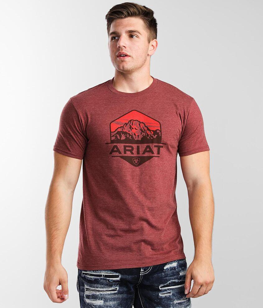 Ariat Mountain Haze T-Shirt - Men's T-Shirts in Burgundy Heather | Buckle