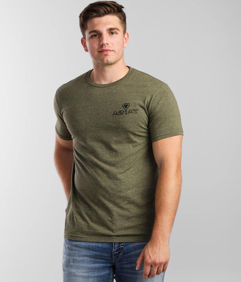 Ariat Modern Type T-Shirt - Men's T-Shirts in Sage Black Heather | Buckle