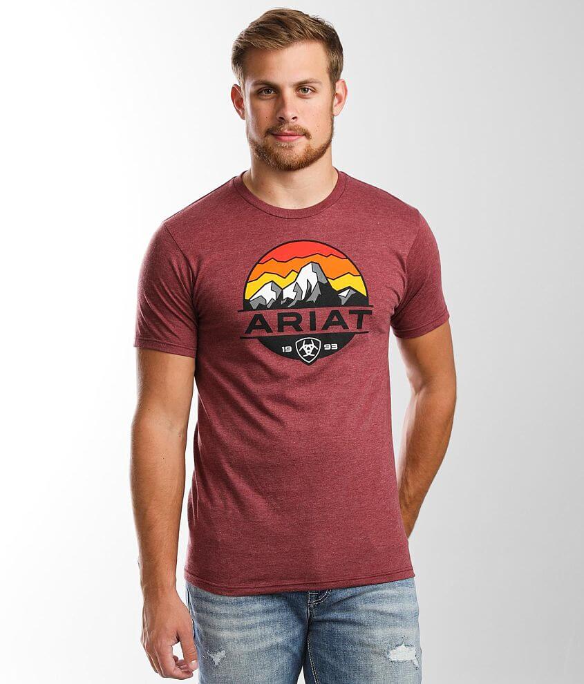 Ariat Ascent T-Shirt - Men's T-Shirts in Burgundy Heather | Buckle