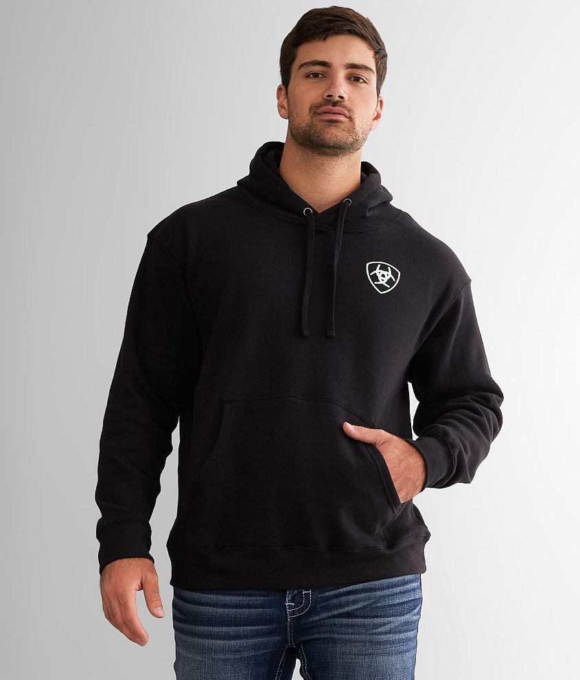 Ariat Flag Hooded Sweatshirt - Men's Sweatshirts in Black | Buckle