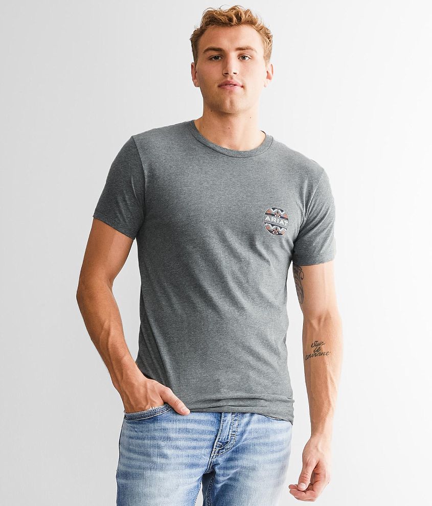 Ariat Western Geo Fill T-Shirt - Men's T-Shirts in Athletic Heather ...