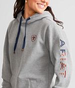 Ariat Sudadera Con Capucha Thunderbird Chimayo Para Mujer Heather Gris 2X, Gris