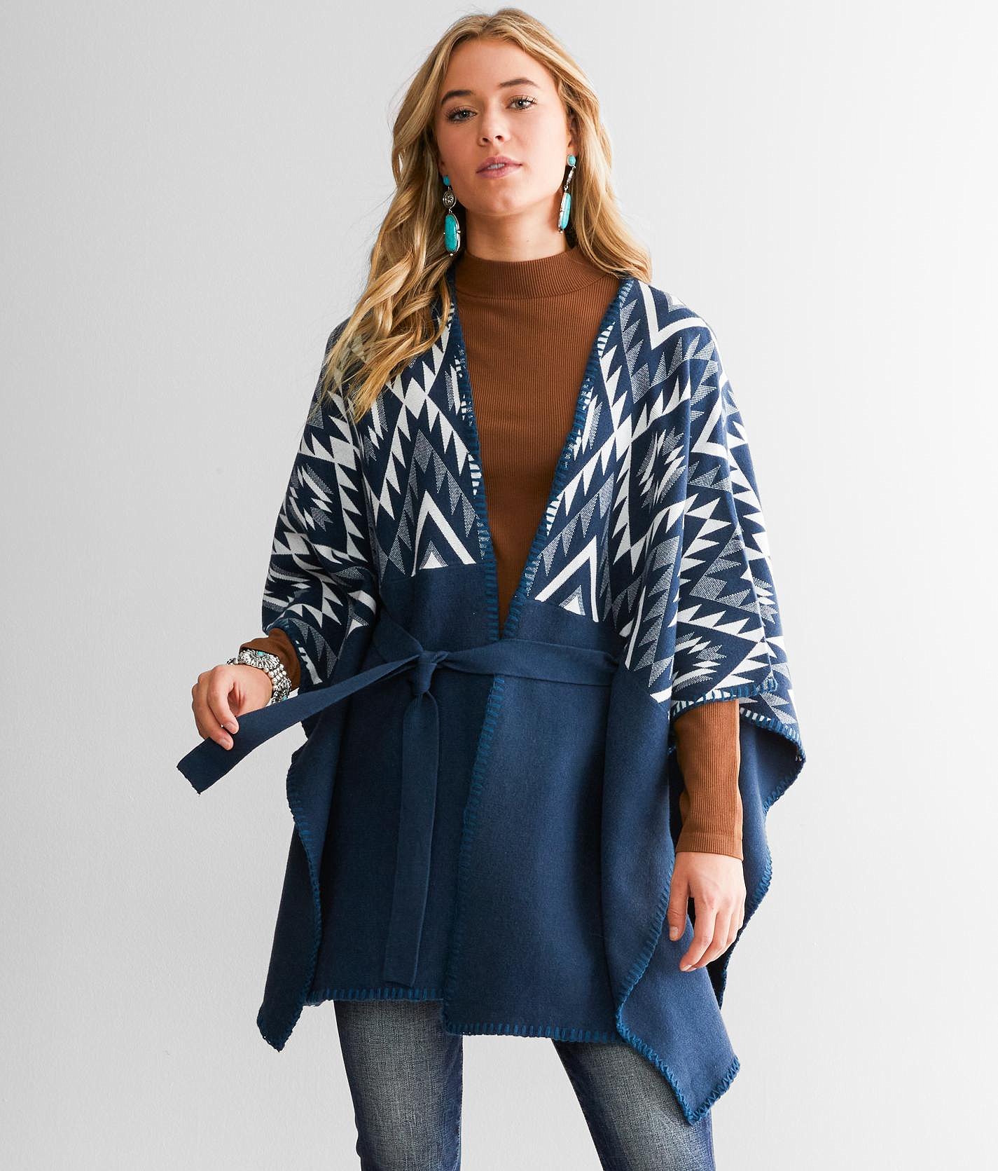 Utcoco Cardigan Sweaters For Women Plaid Color Block Long