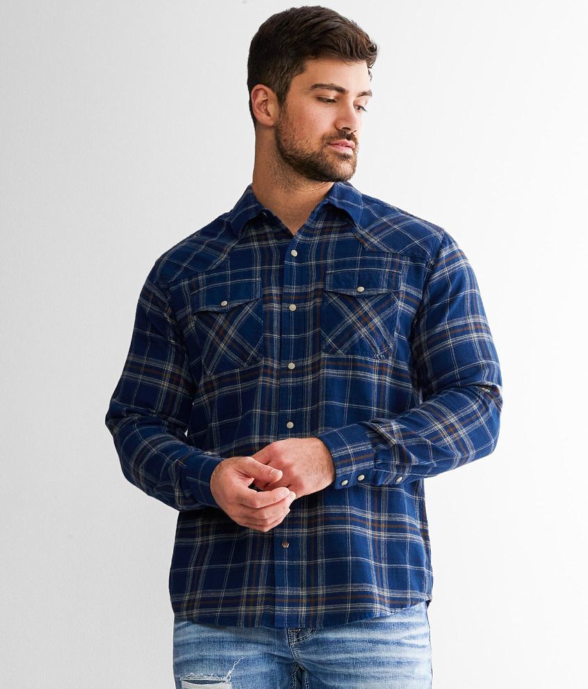 Ariat Holcombe Flannel Shirt - Men's Shirts in Estate Blue | Buckle