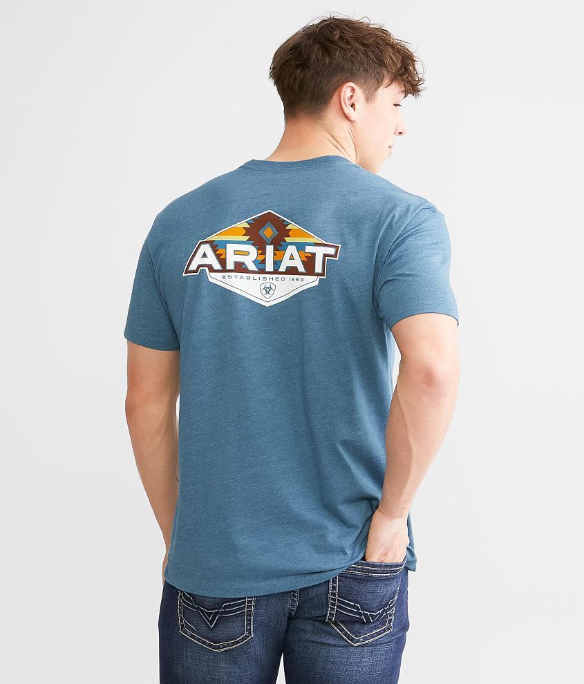 Ariat Hexafill T-Shirt - Men's T-Shirts in Steel Blue Heather | Buckle