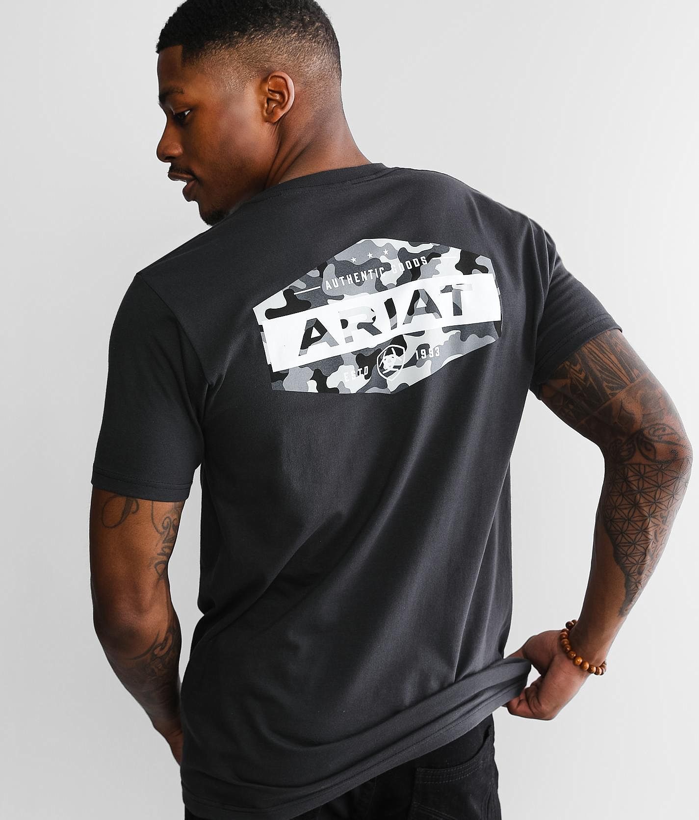 Terminologie Technologie Zo veel Ariat Hex Camo T-Shirt - Men's T-Shirts in Vintage Black | Buckle