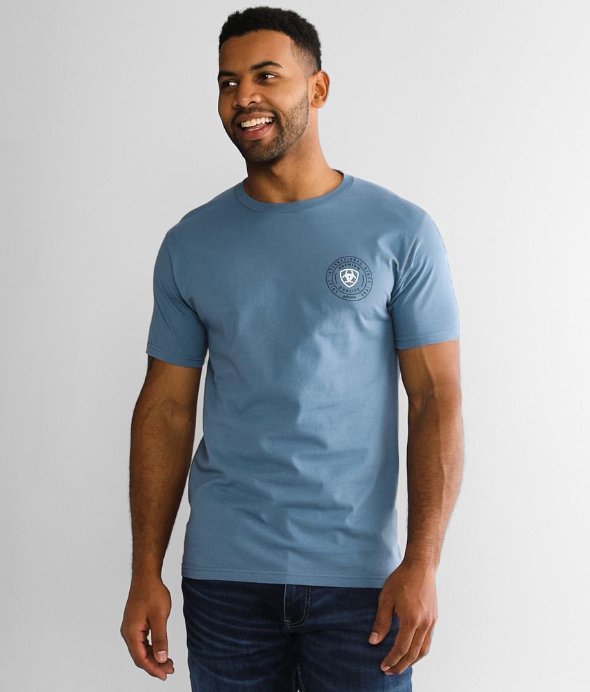 Ariat Circle Lookup T-Shirt - Men's T-Shirts in Steel Blue | Buckle