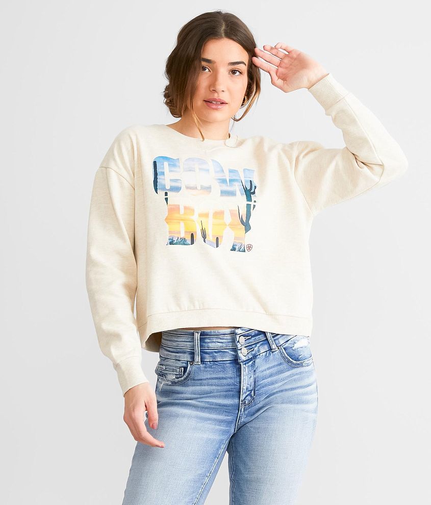 Ariat Cowboy Tulip Back Sweatshirt front view