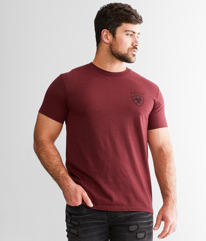 afstand forhold spild væk Ariat Vertical Bias T-Shirt - Men's T-Shirts in Crimson Black Heather |  Buckle