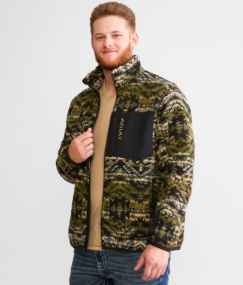 Ariat Mammoth Sherpa Jacket - Men's Coats/Jackets in Olive Leaf | Buckle