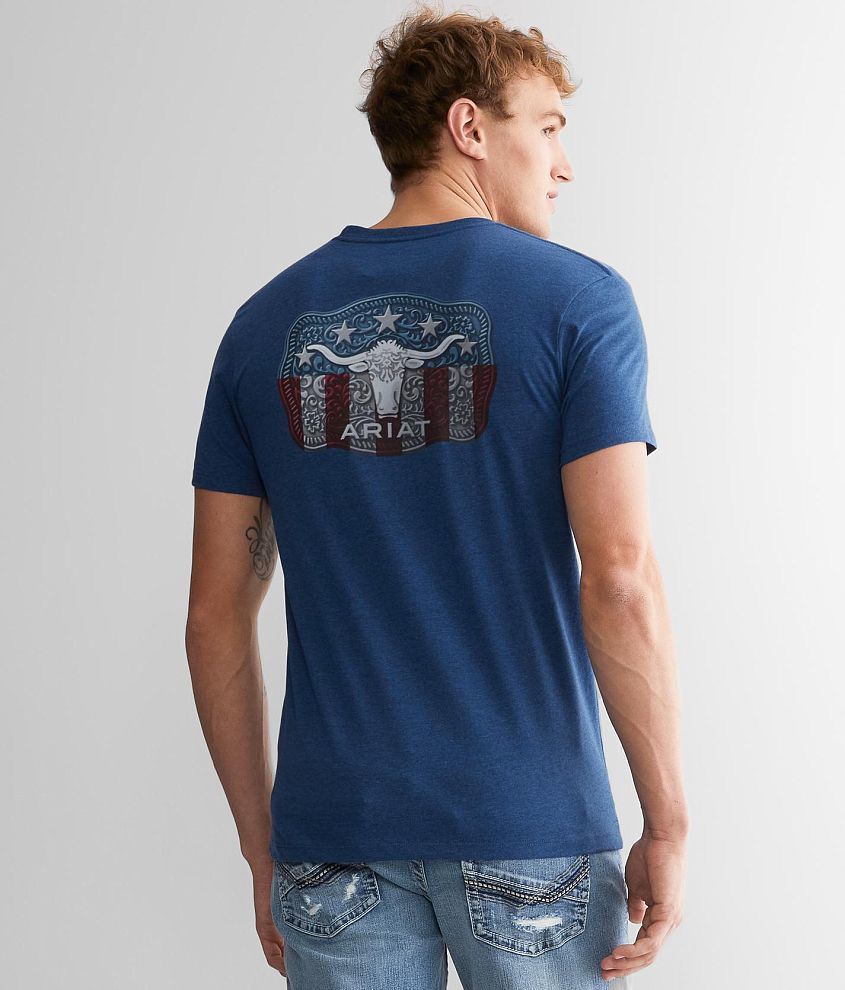 Ariat American T-Shirt - Men's T-Shirts in Denim Black Heather