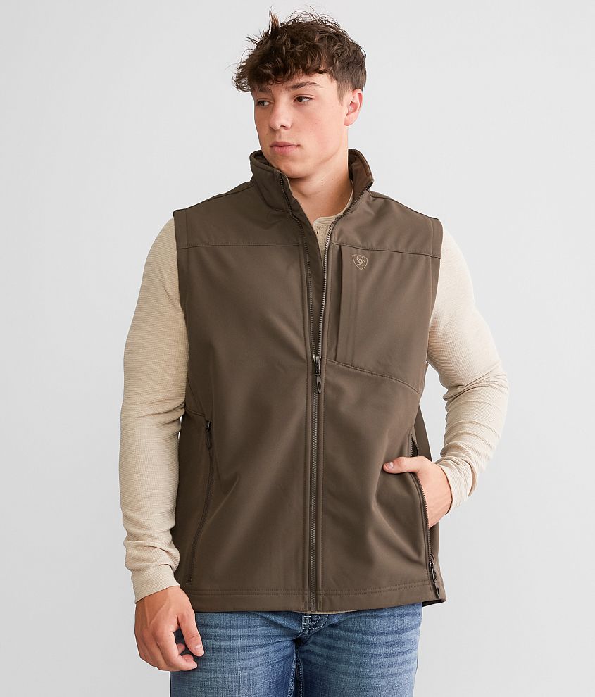 Ariat Logo 2.0 Softshell Vest - Men's Coats/Jackets in Banyan Bark