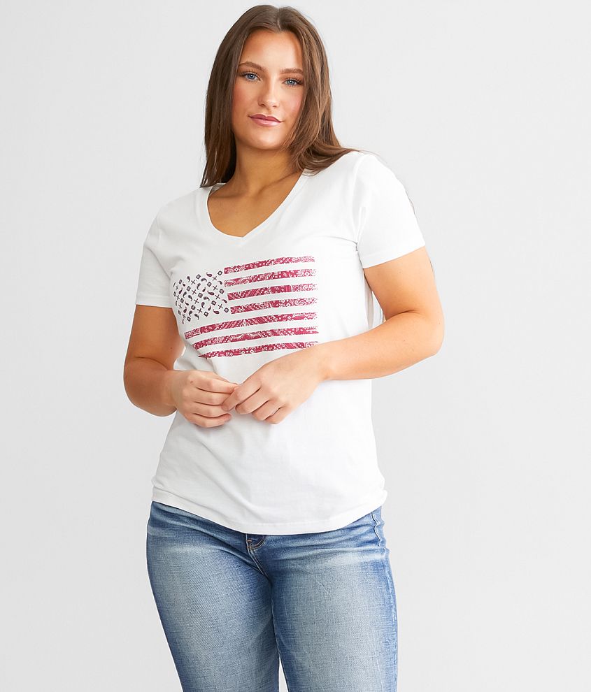 Ariat Small Town American Flag T-Shirt for Women